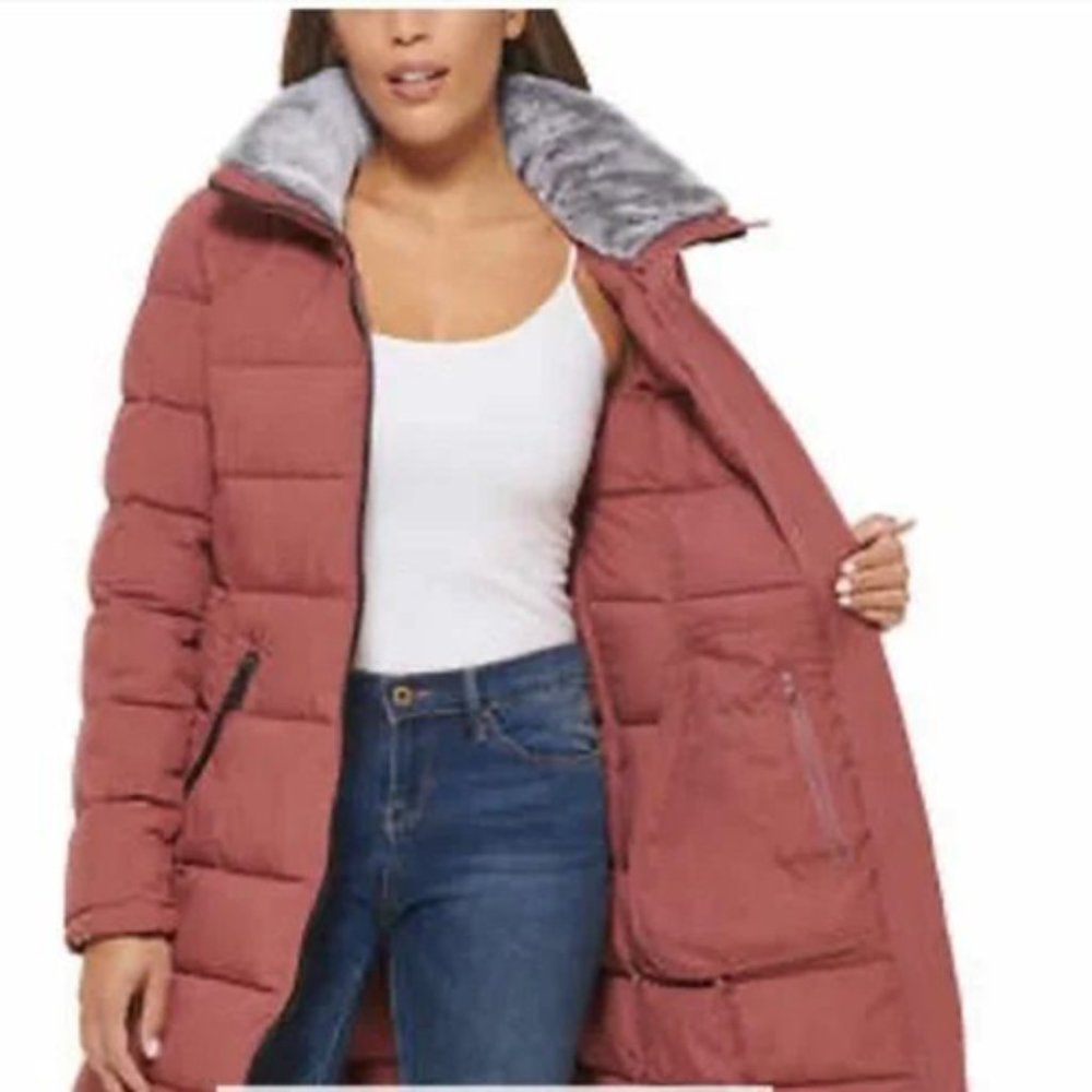 PINK NWT Andrew Marc Ladies’ Long Stretch Parka - Picture 8 of 15